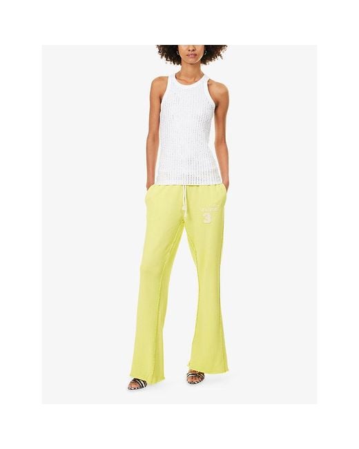 Jaded London Yellow Cleo Low-Rise Cotton-Blend Jogging Bottoms