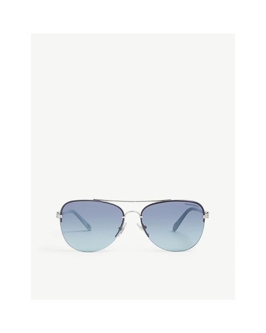 Tiffany & Co Blue Tf3054 Aviator Sunglasses