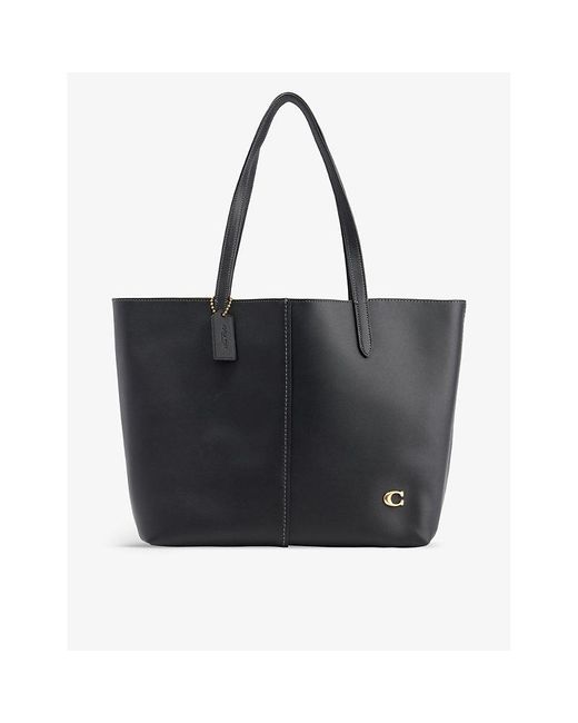 COACH Black North 32 Branded-plaque Leather Tote Bag