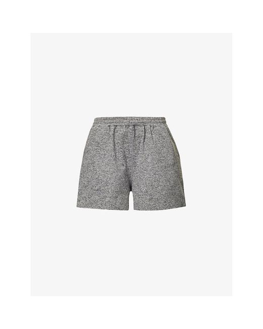 vuori Gray Boyfriend Drawstring-waist Stretch-woven Shorts