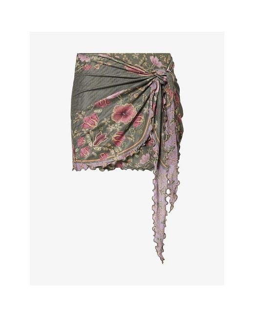Agua Bendita Gray Aranxa Aura Mesh Mini Sarong