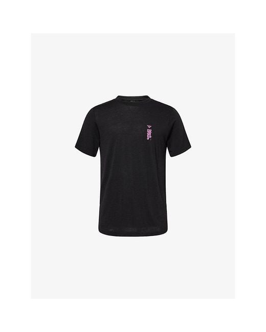 Black Crows Black Brand-Print Relaxed-Fit Wool T-Shirt for men