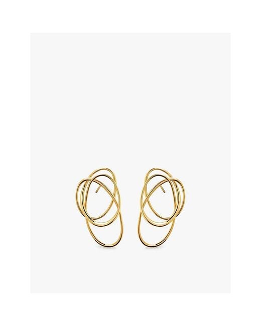 Monica Vinader Metallic Nura Wrap 18Ct-Plated Vermeil Sterling- Earrings