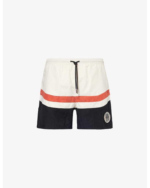 Honor The Gift White Brushed Brand-patch Woven Shorts for men