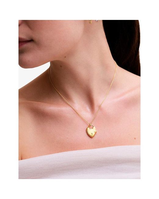 Astley Clarke Metallic Biography Heart 18Ct Locket Necklace