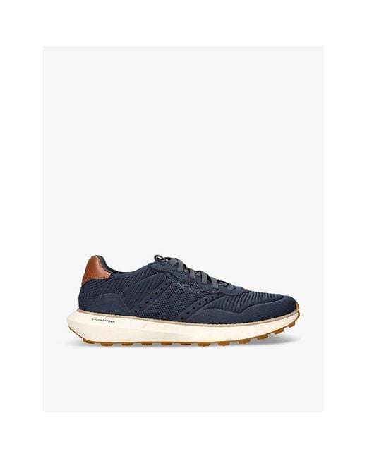 Cole Haan Blue Grandprø Ashland Stitchlite Knitted Low-top Trainers for men