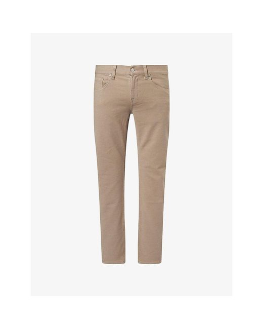 7 For All Mankind Natural Slimmy Tapered-Leg Stretch-Denim Jeans for men