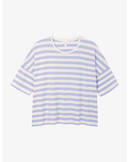 The White Company White Stripe-pint Boxy Cotton T-shirt