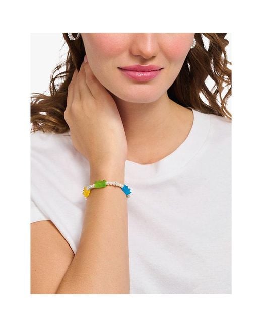 Thomas Sabo Multicolor X Haribo Goldbear Sterling- Pearl And Glass Bracelet