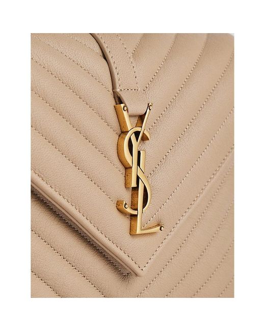 Saint Laurent Collège Tophandle Bag in Metallic Lyst