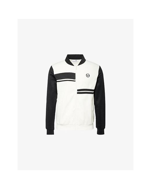 Sergio Tacchini Black Dallarindo Zip-Up Cotton-Jersey Track Top for men