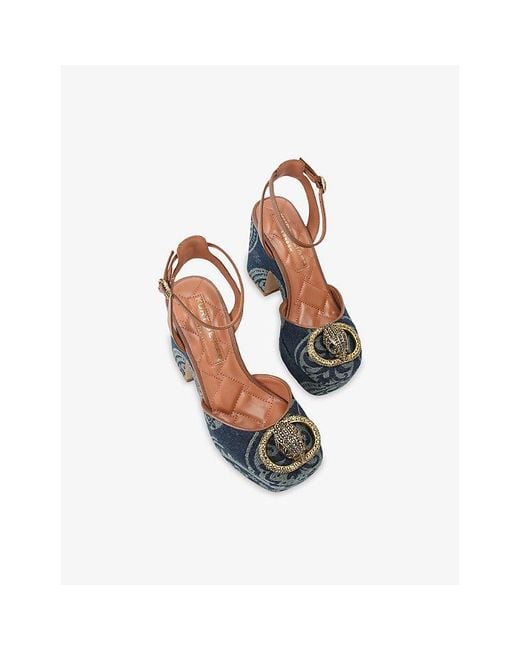 Kurt Geiger Blue Chelsea Denim Platform Heels