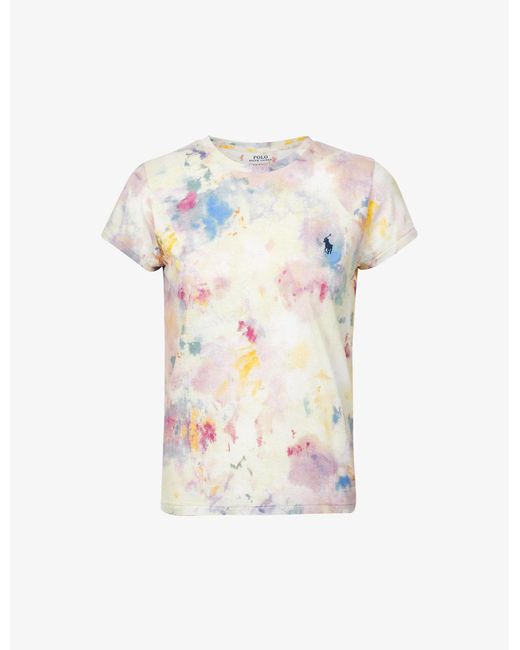 Polo Ralph Lauren Paintsplatter Pony Logo Cottonjersey Tshirt in