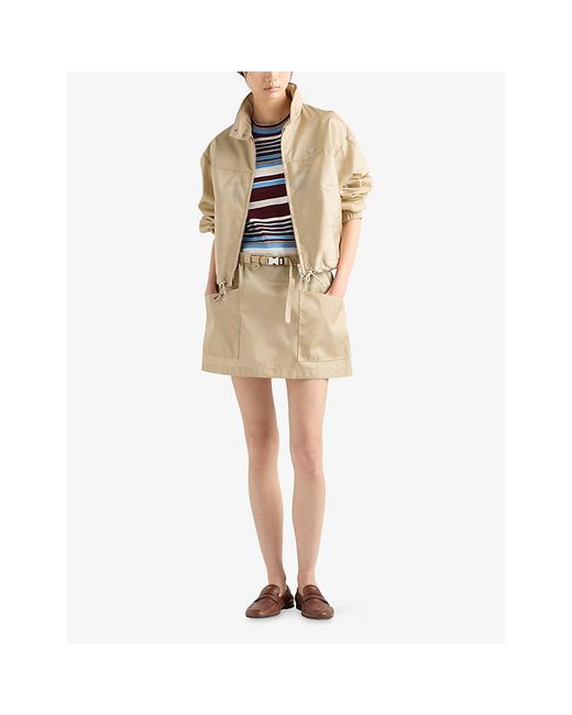 Prada Natural Re-Nylon Mini Skirt