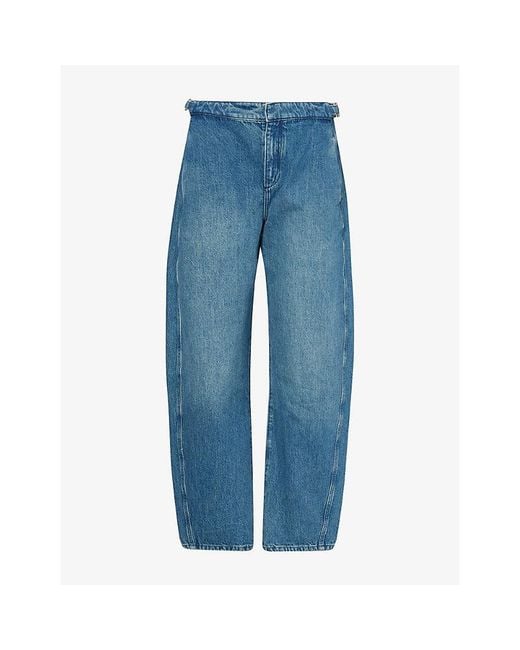 Rag & Bone Blue Vito Barrel-Leg Denim Jeans