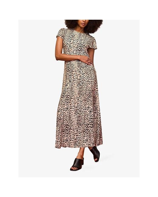 Ro&zo Natural Print Short-Sleeved Woven Maxi Dress