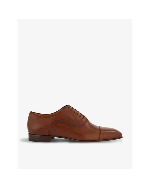Christian Louboutin Brown Greggo Leather Oxford Shoes for men