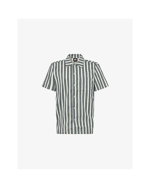 Dickies Multicolor Multi Stripe Work Patch-Pocket Woven Shirt for men