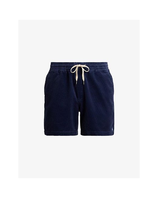 Polo Ralph Lauren Blue Prepsters Logo-Embroidered Cotton-Corduroy Shorts for men