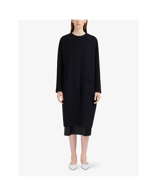Marni Black Single-Breasted Wool And Cashmere Coat
