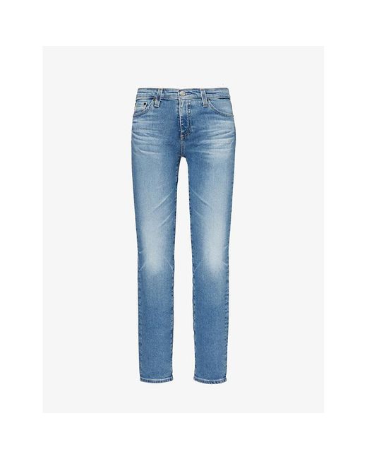 AG Jeans Blue Prima Ankle Skinny-fit Mid-rise Stretch-denim Jeans