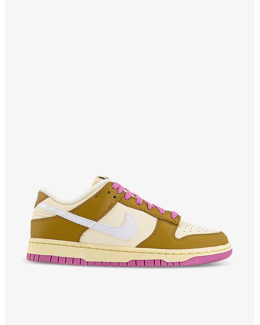 Nike Metallic Dunk Low Panelled Leather Low-top Trainers