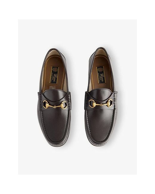 Gucci Black Horsebit 1953 Leather Loafers for men