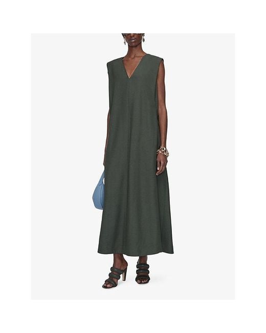 Joseph Green Vssad V-Neck Woven Maxi Dress