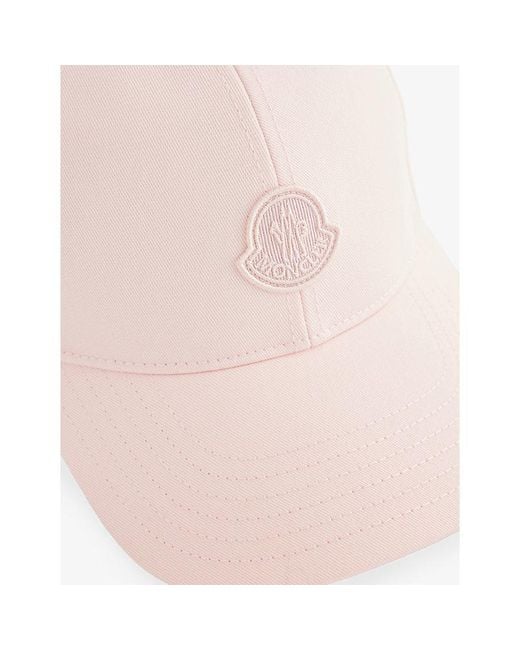 Moncler Pink Logo-Embroidered Cotton Baseball Cap