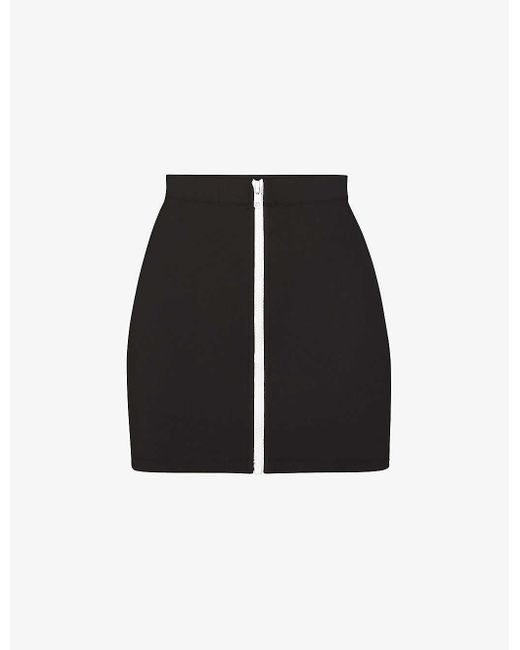 Skims Black Sporty Mid-rise Stretch-recycled Nylon Mini Skirt