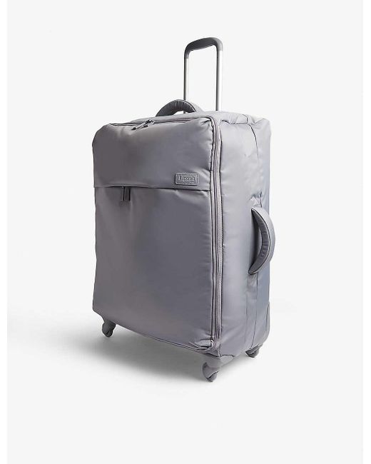 grey 4 wheel suitcase