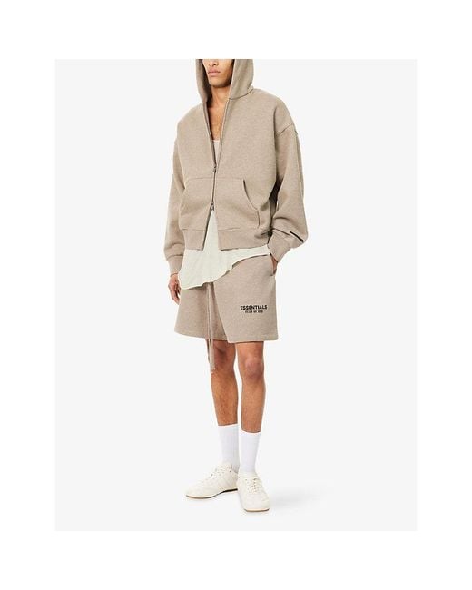 Fear Of God Natural Always On Logo-Print Cotton-Jersey Shorts for men