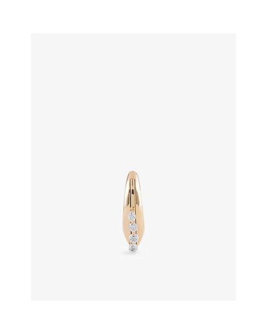 Kismet by Milka White Flare 0.21Ct Diamond Huggie Earring