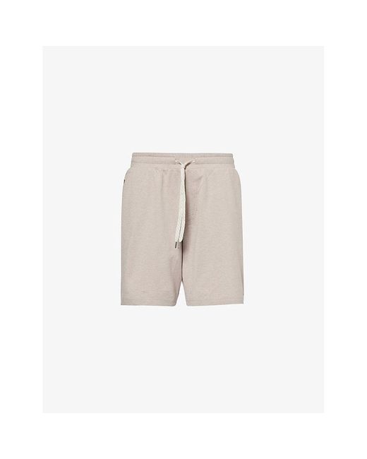 vuori Natural Ponto Elasticated-waist Logo-print Stretch-recycled-polyester Shorts X for men
