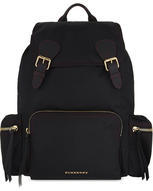 Burberry Black Large Nylon Backpack
