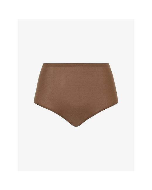 Chantelle White Soft Stretch Seamless One-Size High-Waisted Briefs