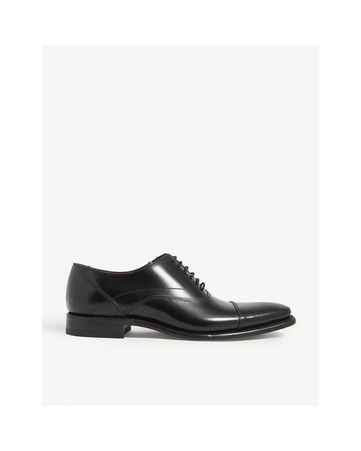 Loake Black Sharp Leather Oxford Shoes for men