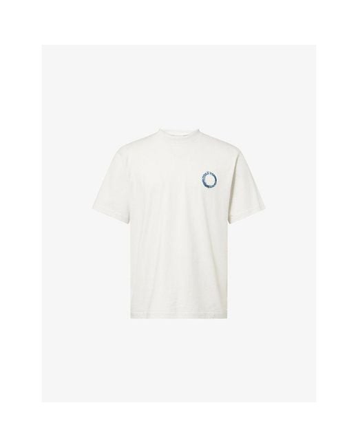 Daily Paper White Orbit Drift Graphic-Print Cotton T-Shirt for men