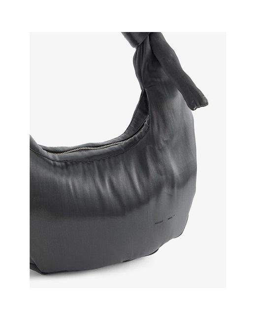 HELIOT EMIL Black Attache Carabiner-buckle Shell Cross-body Bag for men