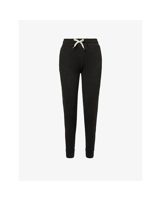 vuori Black Performance Tapered-Leg Stretch-Recycled Polyester Jogging Bottoms