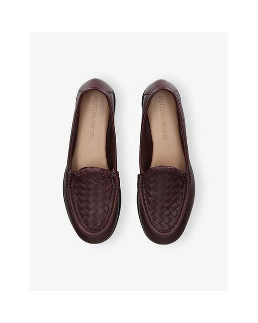 Bottega Veneta Brown Sveglia Leather Loafers