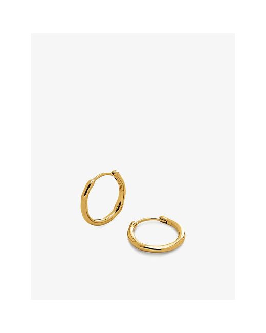 Monica Vinader Metallic Mv Siren Muse Small 18Ct-Plated Vermeil Sterling- Hoop Earrings