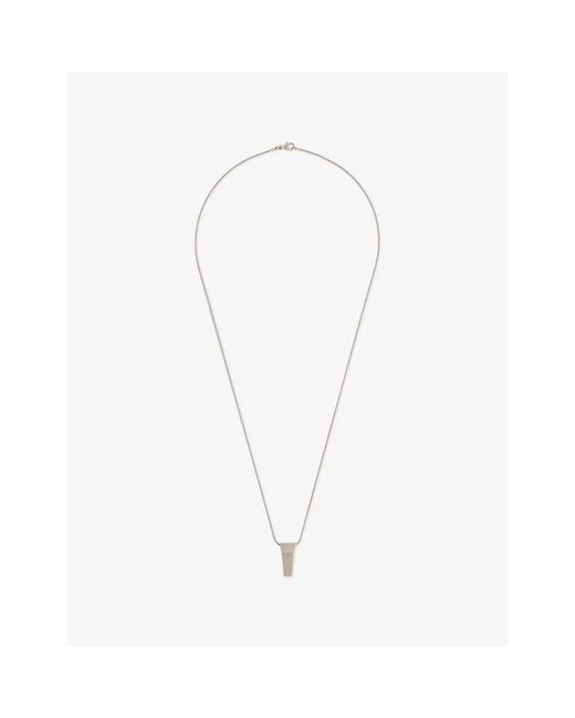 Rick Owens White Mini Trunk Brass Necklace for men