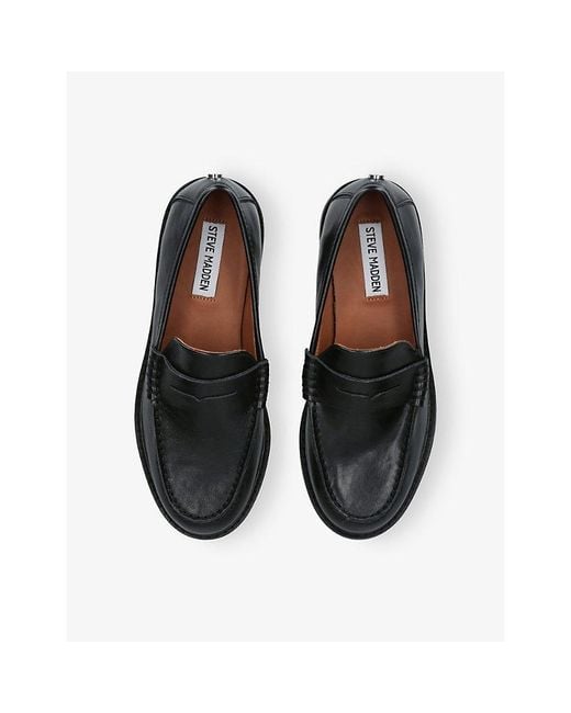 Steve Madden Black Madison Leather Shoes