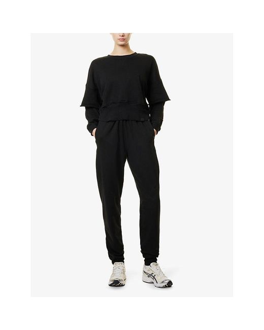 GYMSHARK Blue X Leana Deeb Training Stretch-Cotton Jogging Bottoms