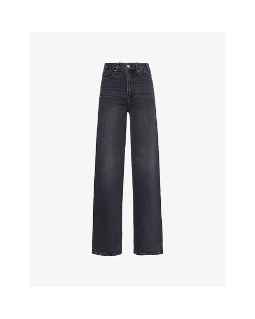 PAIGE Blue Sasha 32' Wide-Leg Denim Jeans