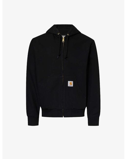 Carhartt Black Active Brand-patch Organic-cotton Jacket for men