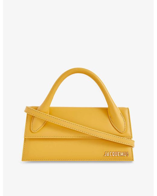 Jacquemus Le Chiquito Long Leather Top-handle Bag in Yellow | Lyst UK