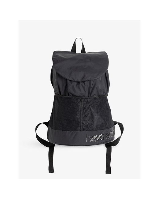 Havaianas Black Logo Packable Woven Backpack