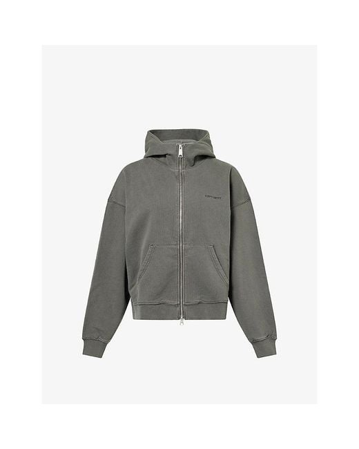 Carhartt Gray Benton Zip-Up Cotton Hoody